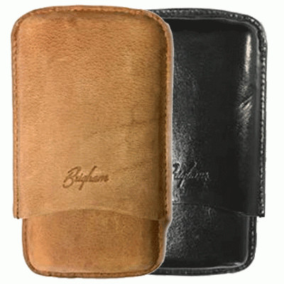 Brigham Cigar Case 3-Finger Toro Black/Natural