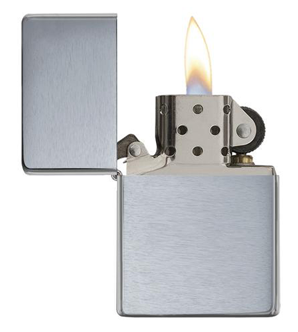 Brushed Chrome Zippo Lighter