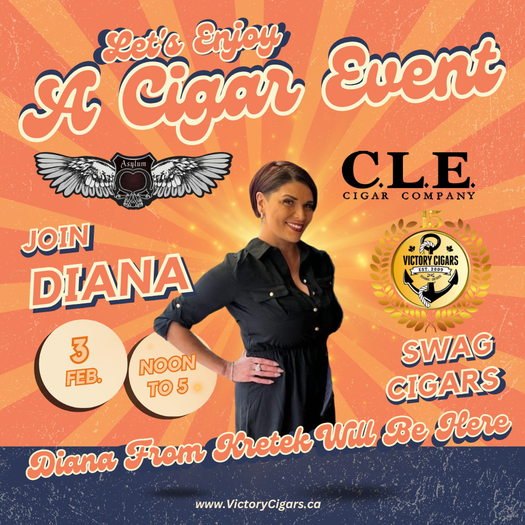 Diana from Kretek hosts this Victory exclusive event showcasing Asylum and CLE cigars!