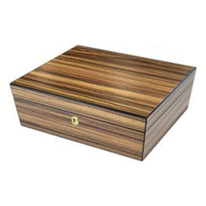 Commander Zebrawood Deluxe Cigar Humidor