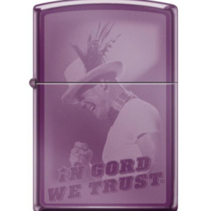 In Gord We Trust Purple Zippo Lighter