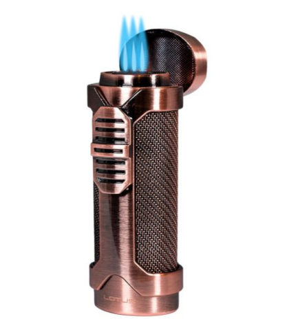 Lotus Armor Triple Torch Copper Cigar Lighter