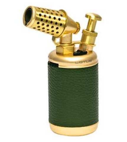 Lotus Truman Gold and Green Cigar Lighter